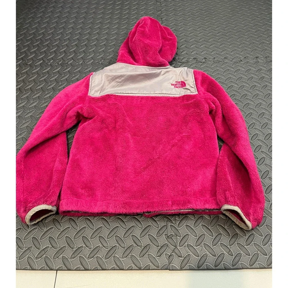 The North Face Fleece Hoodie Girls S 7/8 Pink Full Zip Hooded Jacket